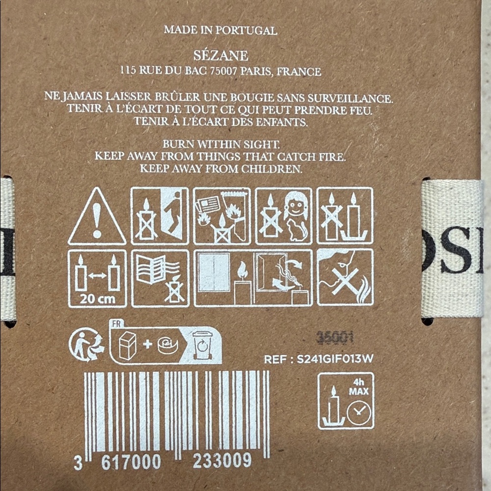 La Maison Sézane Scented Candle 180g | Bougie Parfumée | New in Box - Picture 2 of 8